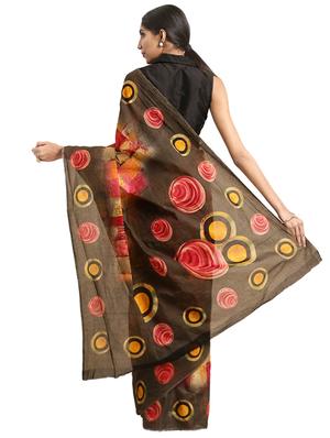 geometric printed saree with blouse - 16420119 - Standard Image - 2