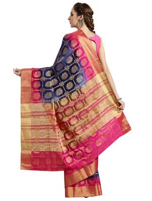 self-design woven saree with blouse - 16420247 - Standard Image - 2