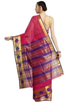 self-design woven saree with blouse - 16420251 - Standard Image - 2