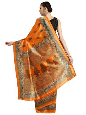 ethnic motif printed saree with blouse - 16420253 - Standard Image - 2