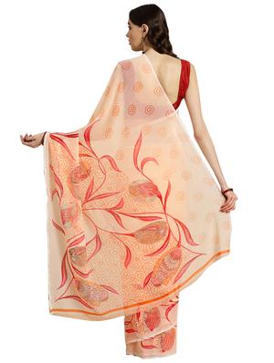 paisley printed saree with blouse - 16420265 - Standard Image - 2