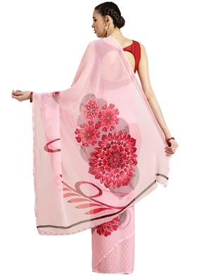 floral printed saree with blouse - 16420267 - Standard Image - 2