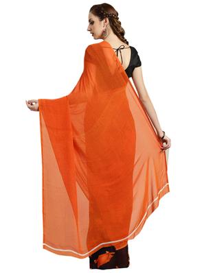 half & half printed saree with blouse - 16420270 - Standard Image - 2