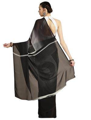geometrical printed saree with blouse - 16420275 - Standard Image - 2