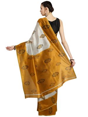 ikat printed saree with blouse - 16420276 - Standard Image - 2