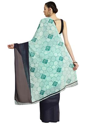 floral printed saree with blouse - 16420283 - Standard Image - 2