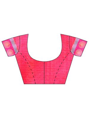 solid bordered saree with blouse - 16420299 - Standard Image - 2