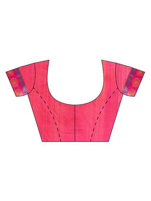 solid bordered saree with blouse - 16420300 - Standard Image - 2