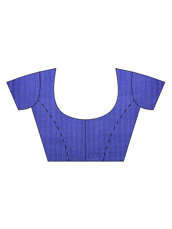 checkered printed saree with blouse - 16420308 - Zoom Image - 2