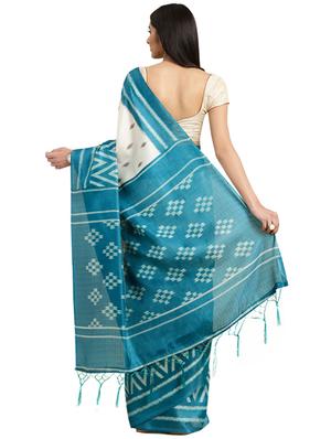 chevron printed saree with blouse - 16420324 - Standard Image - 2