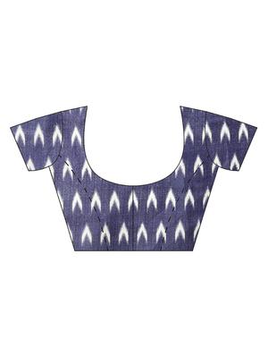 chevron printed saree with blouse - 16420326 - Standard Image - 2