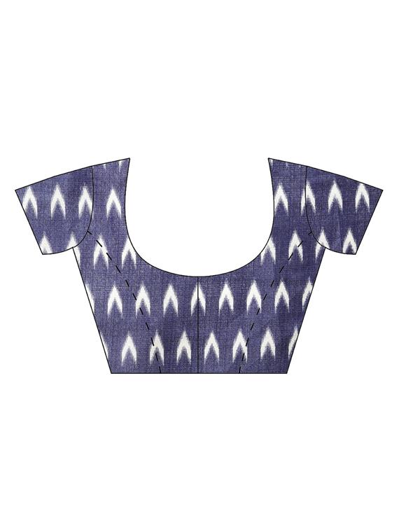chevron printed saree with blouse - 16420326 - Zoom Image - 2