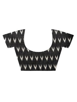 chevron printed saree with blouse - 16420328 - Standard Image - 2