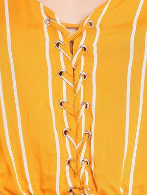 criss-cross tie up striped top - 16420369 - Standard Image - 5