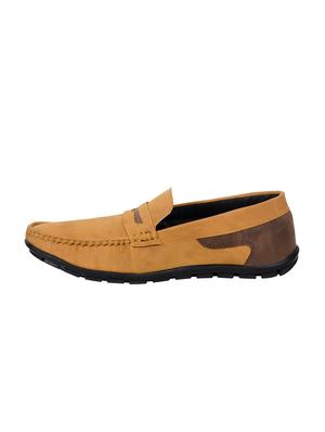 shoes kingdom tan leatherette slip on loafers - 16421569 - Standard Image - 2