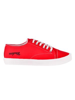 woakers red canvas sneakers - 16421799 - Standard Image - 2
