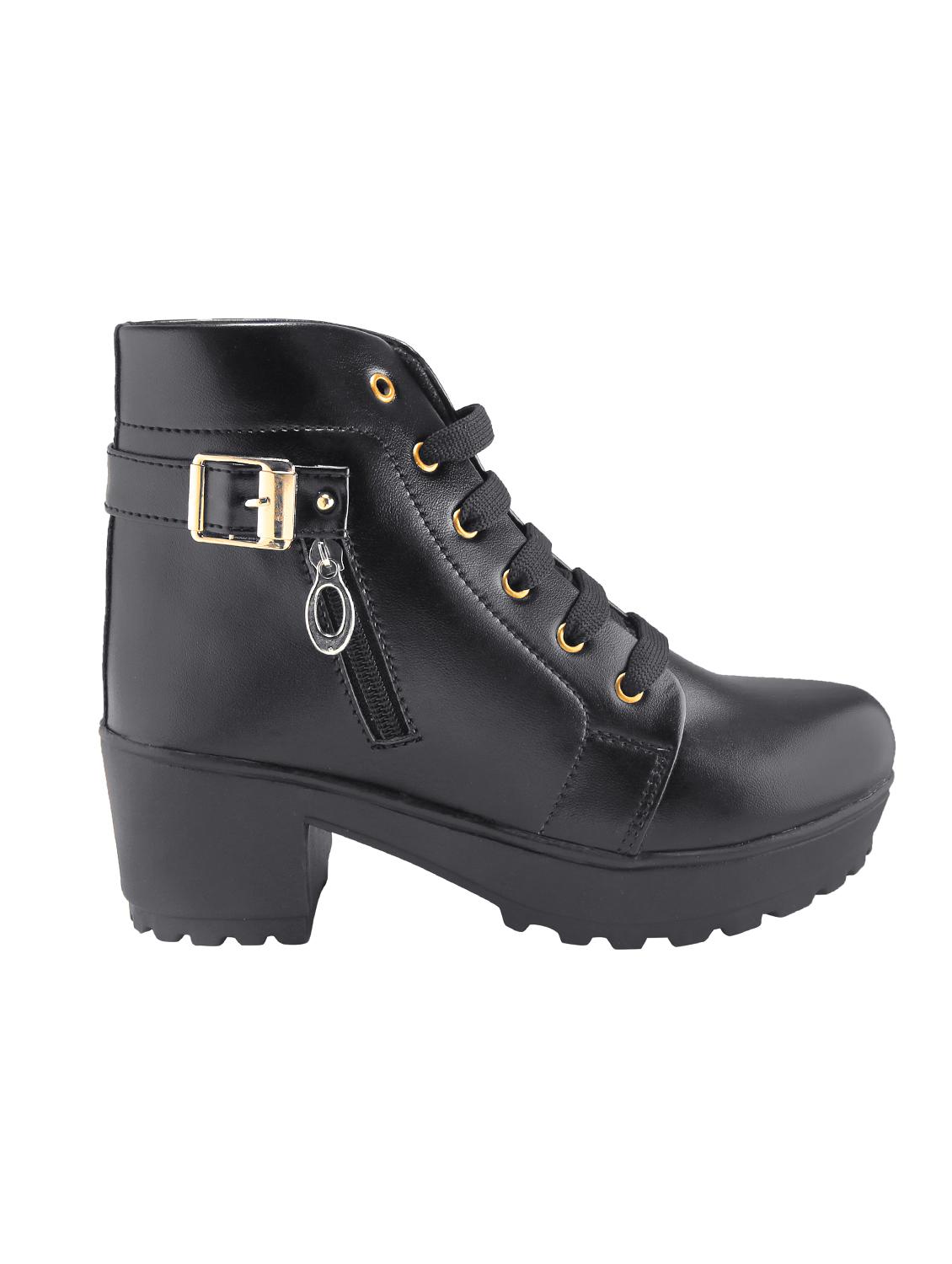 black ankle lace up boots - 16421937 - Zoom Image - 2