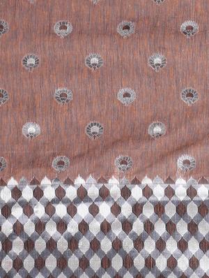floral zari motif banarasi saree with blouse - 16422109 - Standard Image - 5