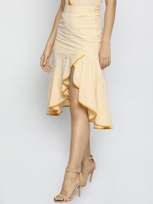high rise ruffled asymmetric skirt - 16422249 - Standard Image - 2