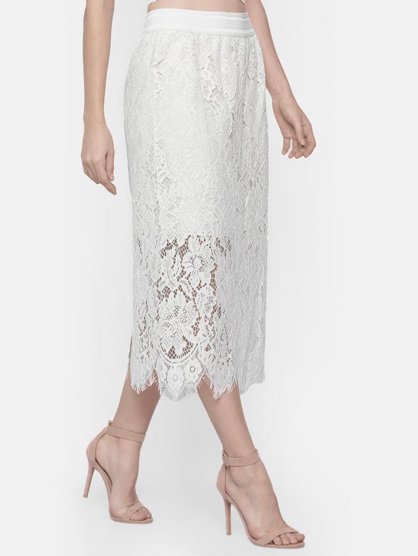 eyelash detail hem laced skirt - 16422489 - Zoom Image - 2