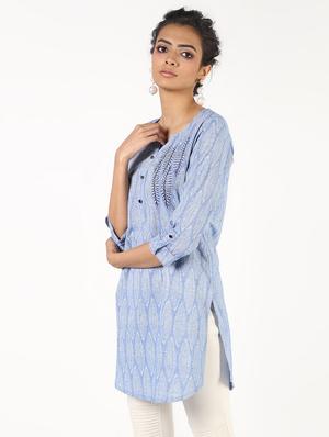 embroidered straight kurti - 16422535 - Standard Image - 2