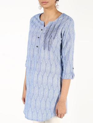embroidered straight kurti - 16422535 - Standard Image - 5