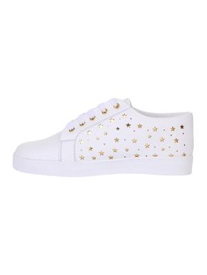 white lace-up sneakers - 16422800 - Standard Image - 2