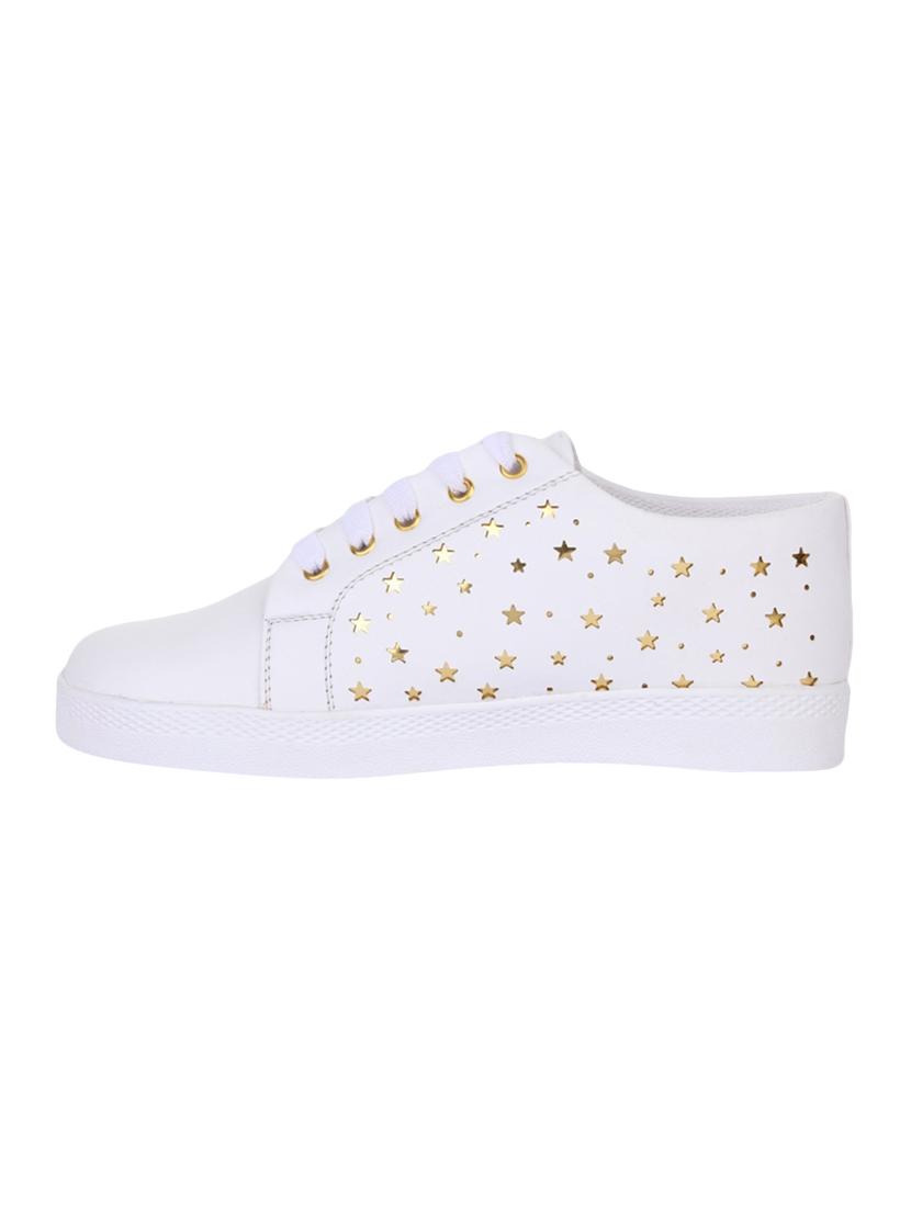 white lace-up sneakers - 16422800 - Zoom Image - 2