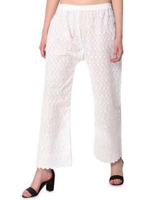 scallop hem embroidered palazzo - 16423114 - Standard Image - 2