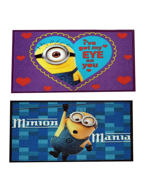 set of 2 multi colored polyester mat - 16423533 - Standard Image - 1