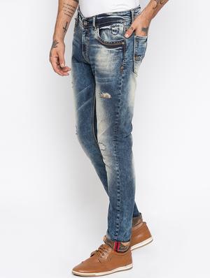 blue heavy washed distressed jeans - 16423928 - Standard Image - 2
