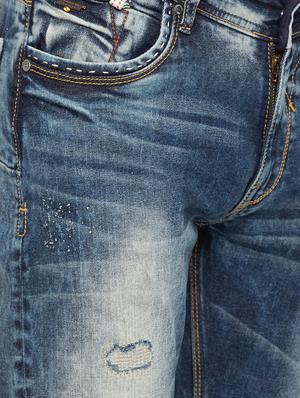 blue heavy washed distressed jeans - 16423928 - Standard Image - 5
