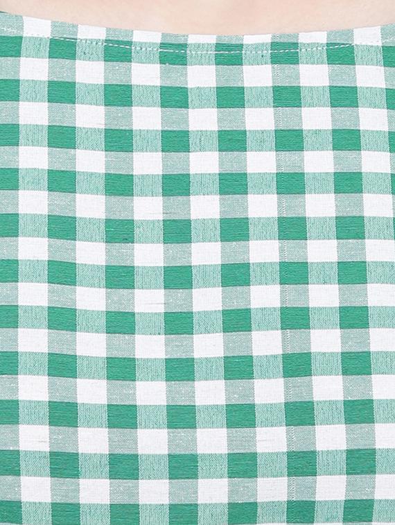 tie front checkered a-line dress - 16423968 - Zoom Image - 5