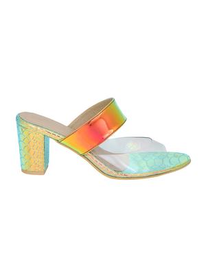 metallic slip on sandals - 16423984 - Standard Image - 2