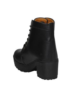 black ankle lace up boots - 16423985 - Standard Image - 2