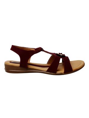 maroon back strap sandals - 16424141 - Standard Image - 2
