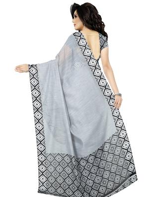 Bordered bhagalpuri saree with blouse - 16424418 - Standard Image - 2