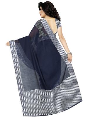 Bordered bhagalpuri saree with blouse - 16424419 - Standard Image - 2