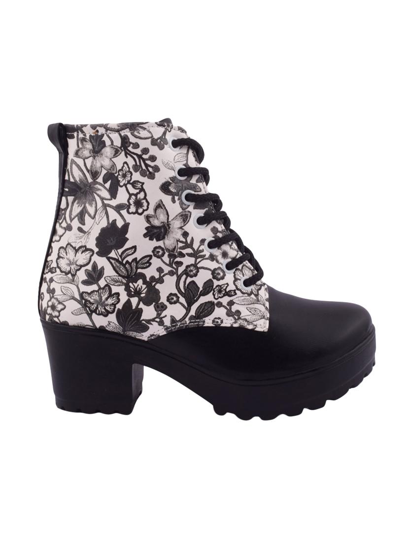black ankle lace up boots - 16425074 - Zoom Image - 2