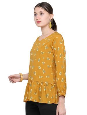 V-neck gathered floral top - 16425393 - Standard Image - 2