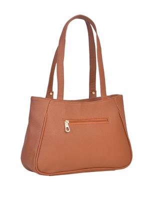 tan leatherette (pu) regular handbag - 16428283 - Standard Image - 2