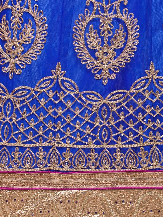 embroidered contrast lehenga - 16428597 - Zoom Image - 5