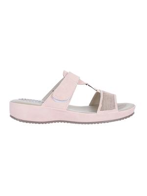 pink leatherette slip on sandals - 16429078 - Standard Image - 2
