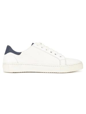 white leatherette laceup sneakers - 16429424 - Standard Image - 2