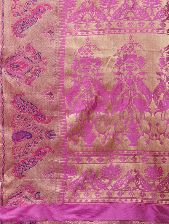 self-design banarasi saree with blouse - 16430674 - Zoom Image - 5