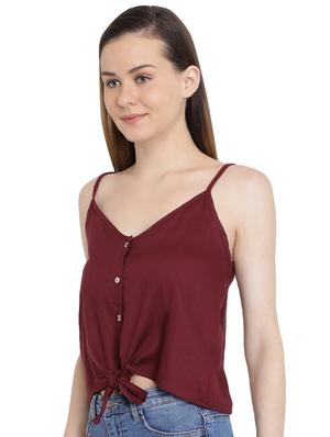 tie knot button detail solid top - 16430800 - Standard Image - 2