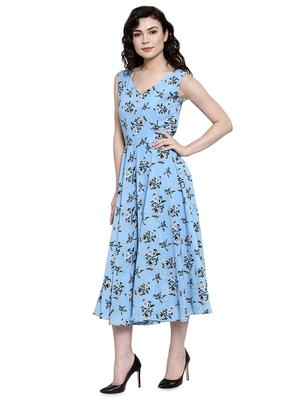 v-neck floral pleated maxi dress - 16430942 - Standard Image - 2
