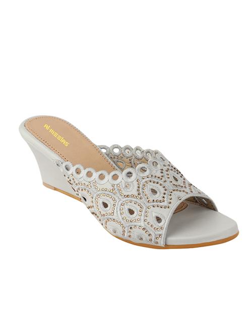 grey slip on wedges - 16431742 - Standard Image - 1