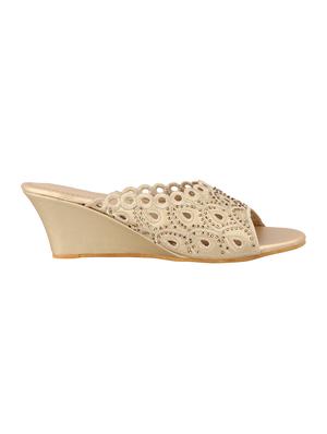 gold slip on wedges - 16431744 - Standard Image - 2