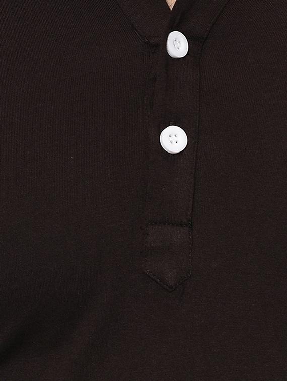 brown solid t-shirt - 16431936 - Zoom Image - 5